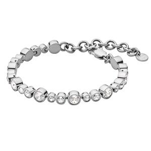 Clear Crystal Tennis Bracelet, Sterling Silver Plated Tennis Bracelet